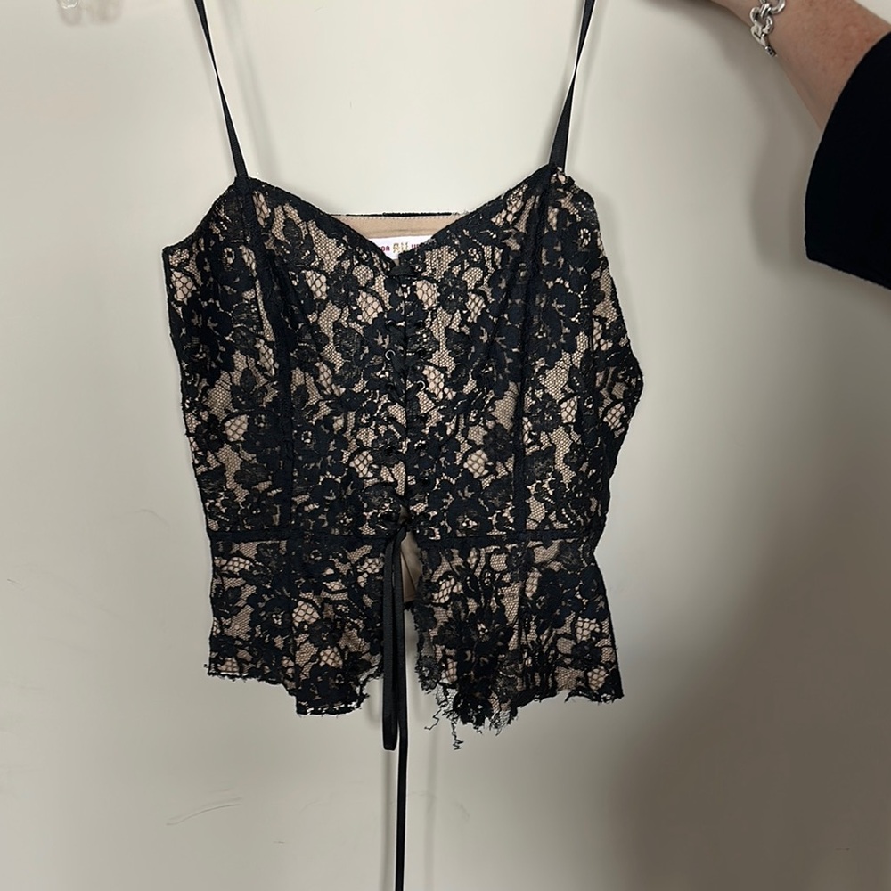 Elegant Black Lace Camisole Top